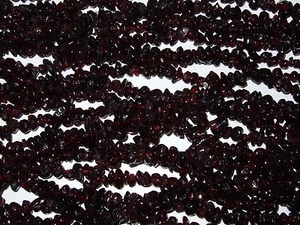 - Hartsteine mit Draht gelocht - lange Halskette - GRANAT - Bild 1 von 1