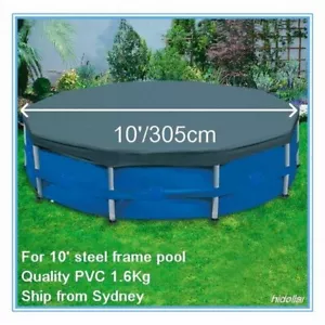 PVC POOL COVER FOR BESTWAY INTEX AQUA DRICLAD 10' 305CM STEEL FRAME POOL - Bild 1 von 2