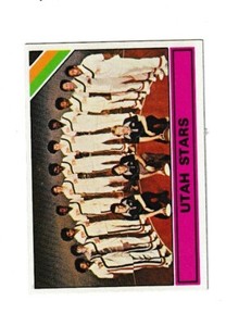 1975 Topps #329 Utah Stars Team Card Very Nice Condition 