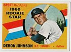 1960 Topps #134 Deron Johnson New York Yankees Baseball Card