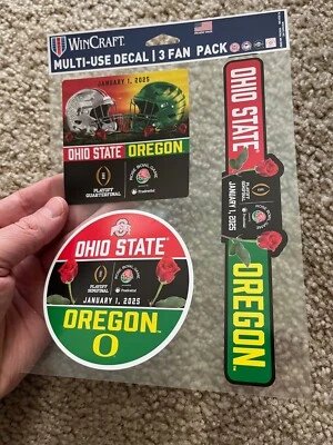 2025 ROSE BOWL OHIO STATE OREGON STICKER DECALS - Image 1 of 2