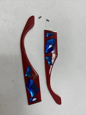 PRADA SPR 22Q SMN 140mm ROJO CON CRISTALES AZULES PIEZAS BRAZO TEMPLO CON TORNILLOS G916 Foto 1 de 4