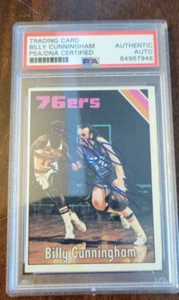 1975-76 TOPPS SIGNED CARD BILLY CUNNINGHAM 76ERS NO CAROLINA ABA HOF 20 PSA DNA - Picture 1 of 1