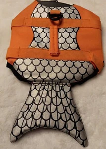 Dog Orange Mermaid Pool Swimming Floatation Adjustable Vest Life Jacket XS - Picture 1 of 2