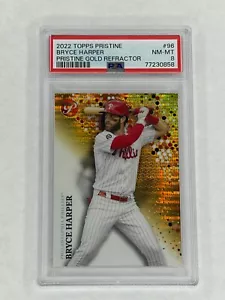 Bryce Harper 2022 Topps Pristine #96 Gold Refractor 43/50 Phillies - Picture 1 of 2