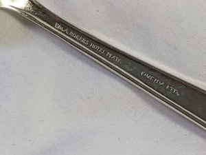 Bishops Hotel Dinner Spoon Antique Wm Rogers Triple Silver Plate Oneida RARE HTF - Picture 1 of 5