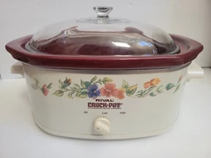 Rival 4.5 Qt Stoneware Oval Crock Pot Slow Cooker #3745 Summer Blush EXC - Picture 1 of 9