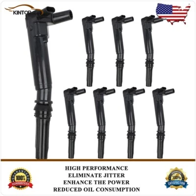 8 Ignition Coils Pack For Ford E350 E450 Super Duty 2018-2019 6.2L Driver Side - Image 1 of 4
