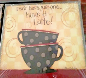 (1) 10 x 10 Canvas Coffee Art for Your Kitchen! Lightweight ..5 inch thick - Picture 1 of 1