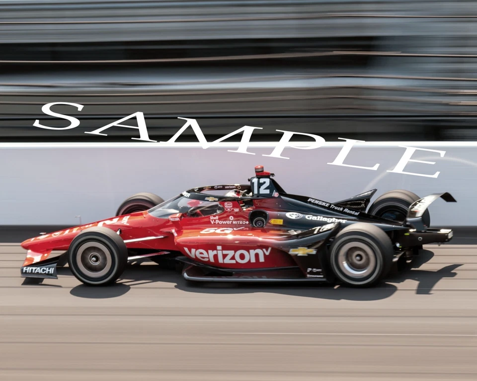 FOTO BRILLANTE WILL POWER #12 VERIZON INDY CAR CARRERAS EN PISTA 8X10 #1E Foto 1 de 1