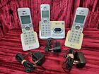 Preownwd At&T Dect 6.0 Cordless Digital Answering System 3 Phones Untested