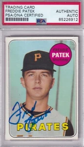 Freddie Patek RC 1969 Topps RARE INSCRIPTION SIGNED PSA/DNA AUTOGRAPH KC Royals - Picture 1 of 3