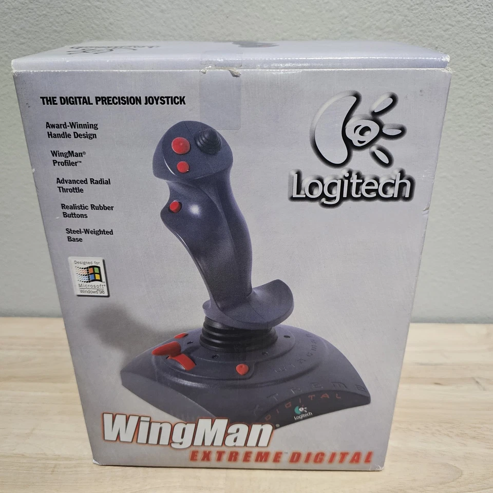 Vintage Logitech Wingman Extreme Digital 3D Joystick In Original Box - Image 1 of 4