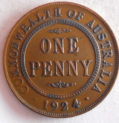 Penny Australia 1924 - Alta calidad - Moneda de alto valor - Lote #N5 Foto 1 de 2
