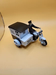 See's Candies Diecast Motorcycle Delivery Side Car with Driver 2001 Vintage Toy - Picture 1 of 7