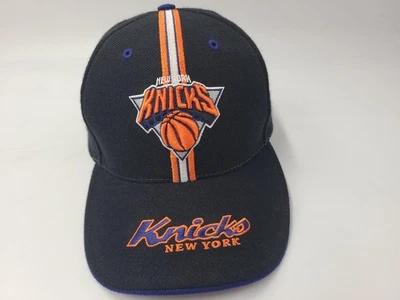 Vintage New York Knicks Twins Enterprise Adjustable Hat Cap Wool Blend NBA Black - Image 1 of 4