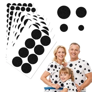 Black Adhesive Felt Circles - 202 Sticky Felt Dot Pads for Crafts - Picture 1 of 8