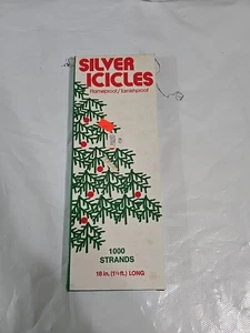 Árbol de Navidad plateado vintage Icicles Essex Frank Co. adornos decoración - Imagen 1 de 13