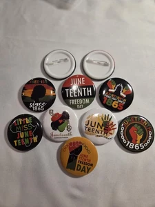 JUNETEENTH  NEW 1 Inch Buttons Badges Pins. BLM ✊🏿✊🏿lot Of 119 - Picture 1 of 2