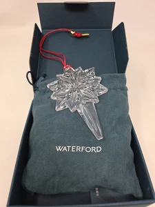 Waterford Kristall jährliches Origami Schneestern Ornament Urlaub Weihnachten Winter - NEU - Bild 1 von 10
