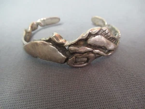 Sterling 1970's Cuff - K Marker's Mark - Handmade One of a Kind - i5 dha - Picture 1 of 7
