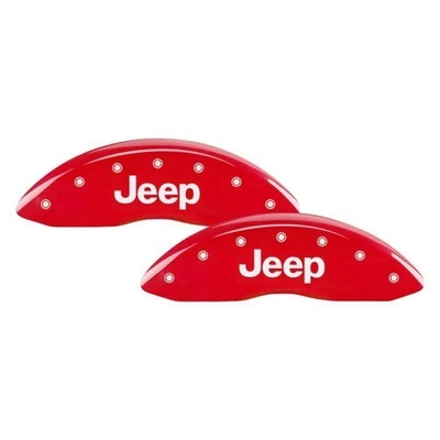 For Jeep Grand Cherokee L 22-24 Caliper Covers Gloss Red Caliper Covers w Jeep Foto 1 de 3