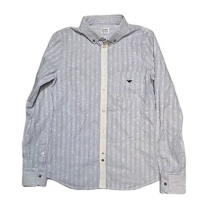 Armani Junior Boy's Long Sleeves Button Up  Striped  14 Slim Fit - Picture 1 of 5