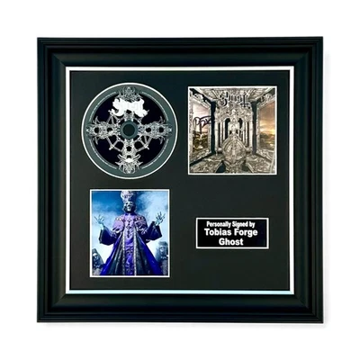 Tobias Forge SIGNED Ghost Skeletal Handmade CD Photo Display & COA Autograph NEW - Image 1 of 4
