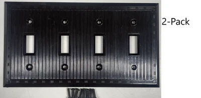 Placa de interruptor de 4 velocidades BAQUELITA (paquete de 2) cubierta de receptáculo marrón ENVÍO GRATUITO Foto 1 de 3