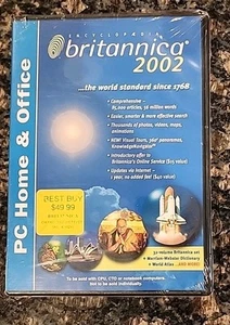 Encyclopedia Britannica 2002 Pc Home & Office New Factory Sealed.95,98,2K,XP,NT4 - Picture 1 of 4