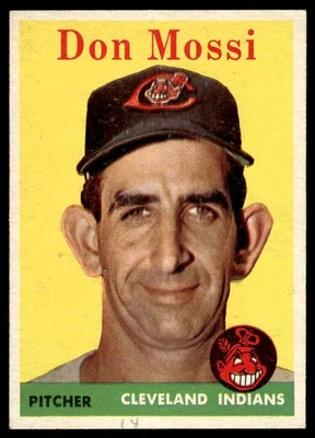 1958 Topps #35A Don Mossi - En muy buen estado Foto 1 de 2