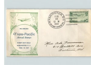 C-21 CHINA CLIPPER Airmail, Trans-Pacific Flight, 1937 First Day of Issue - Picture 1 of 1