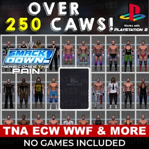 Smackdown Here Comes The Pain Must-Have CAWs PS2 Memory Card Save HCTP WWE WWF - Picture 1 of 18