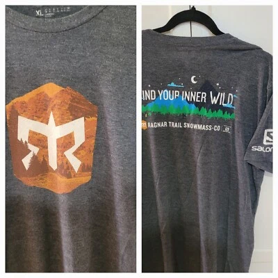 Salomón Cuello Redondo Logo Delantero, Espalda y Mangas, Ragnar Trail Snowmass-CO, Talla XL Foto 1 de 4