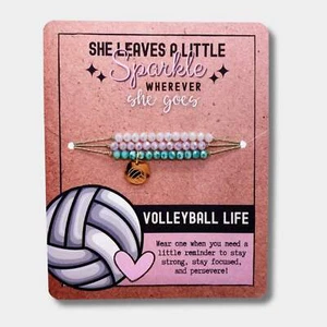 Gift for Volleyball Player | Girls Volleyball Team Gifts | Volleyball Bracelet - Picture 1 of 12