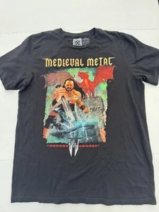 WWE Shirt Mens Large Black Drew McIntyre Medieval Metal Wrestling Sword Dragon - Picture 1 of 3