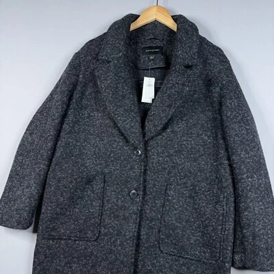 Nuevo con etiquetas Abrigo Banana Republic Tejido Cocoon - Gris Carbón Oscuro - Mujer Pequeño - NUEVO Foto 1 de 4