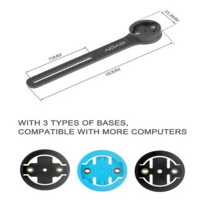 Bike GPS Computer Light Mount Holder Out Front Handlebar for Garmin Bryton Wahoo - Image 1 of 4