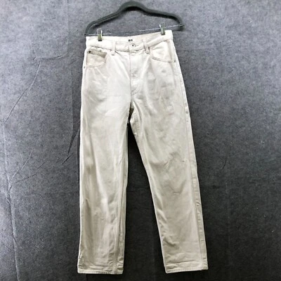 Pantalones de mezclilla Uniqlo U de pierna recta para mujer 28 (M) marfil calce regular relajados Foto 1 de 4