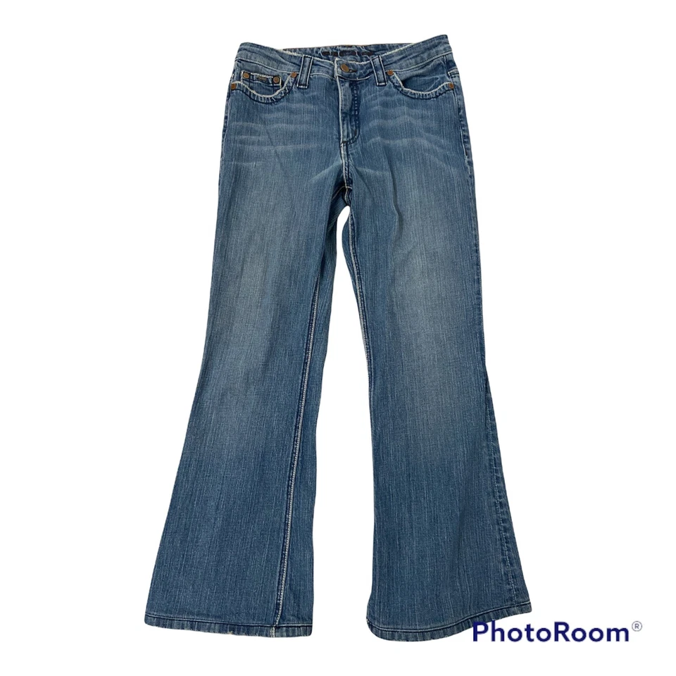 PURE COLOR FLARE WOMENS JEANS sz30 Light Wash NICE JEANS! Flap Pockets - Image 1 of 4