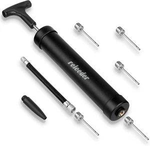 "Portable 10'' Ball Pump Kit - Basketball, Soccer, Volleyball & More" - Picture 1 of 11