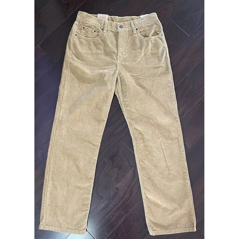 Levis Corduroy Pants Irregular Women 33x30 Tan Low Pro MidRise Relaxed Straight