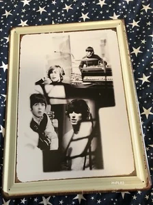 Tin Sign Retro - The Beatles Music Band B&W H-PL83 - Picture 1 of 4