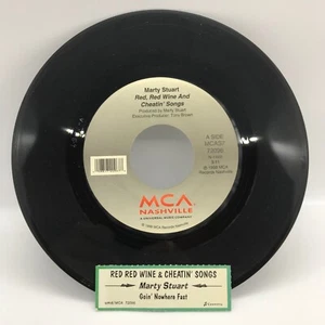 MARTY STUART {Country 45} RED, RED WINE AND CHEATIN' SONGS / GOIN' NOWHERE FAST - Picture 1 of 2