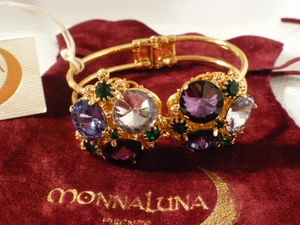 Monna Luna Kaleidoscope Collection Purple Dual Bracelet, Handmade In Italy, New - Picture 1 of 9
