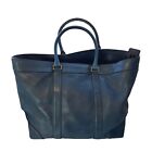 Coach Bleecker Legacy Weekend Leather Tote Travel Bag Blue