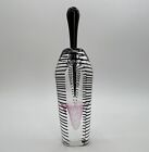 Art Glass Perfume Bottle 7" Black Striped M. LaBarbera Fire Island Signed 1987