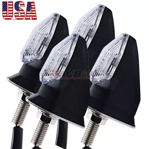 4X Mini LED Motorcycle Turn Signal Lights Blinker for Yamaha Suzuki Kawasaki 8mm - Foto 1 di 12