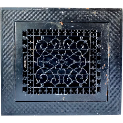 Antique American Tuttle & Bailey Cast Iron Heat Register / Floor Grate c. 1910 Cover