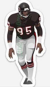 Richard Dent~Sticker~ VECTOR ART Chicago Bears THROWBACK NFL Limited MAN CAVE - Picture 1 of 1